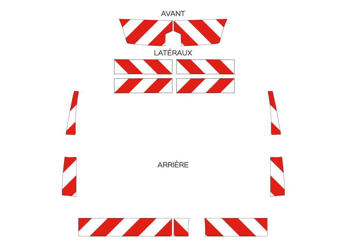 Kit de balisage prédécoupé Classe A PEUGEOT BOXER 2014-2023